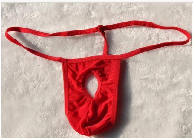 男士内裤情趣式前开洞露jj内裤男超性感丁字裤诱惑狂野t裤