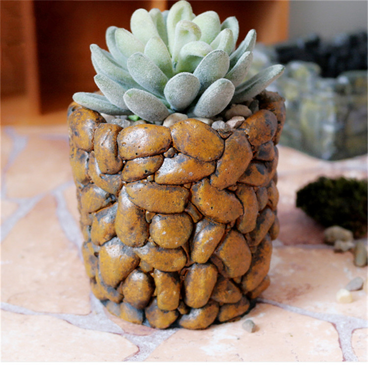 创意家居纯手工水泥多肉花盆 室内可水培水仙花盆 多肉盆栽定做3