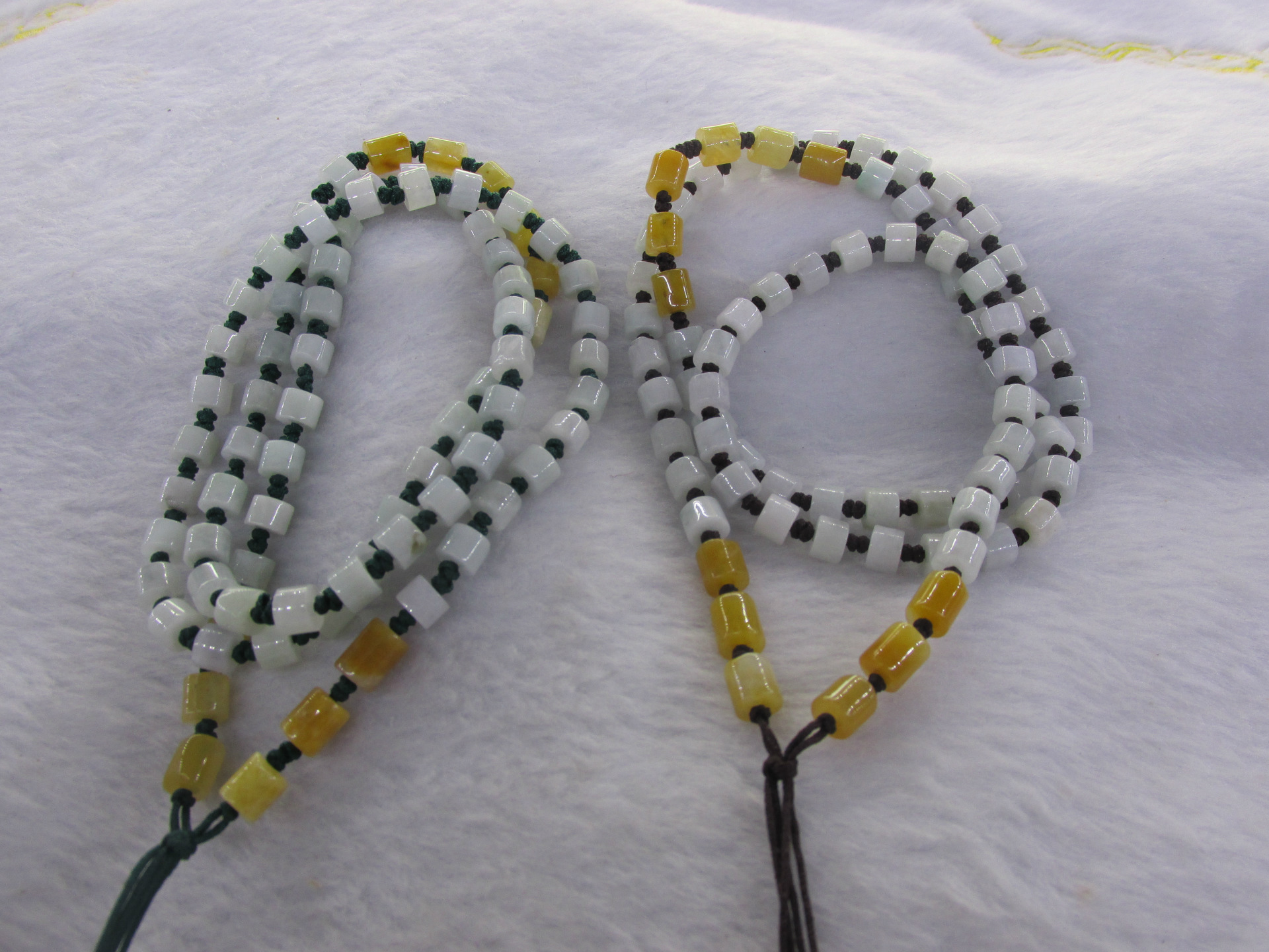 厂家直销 天然a货翡翠桶珠吊坠项链挂绳 纯手工编织挂件挂绳