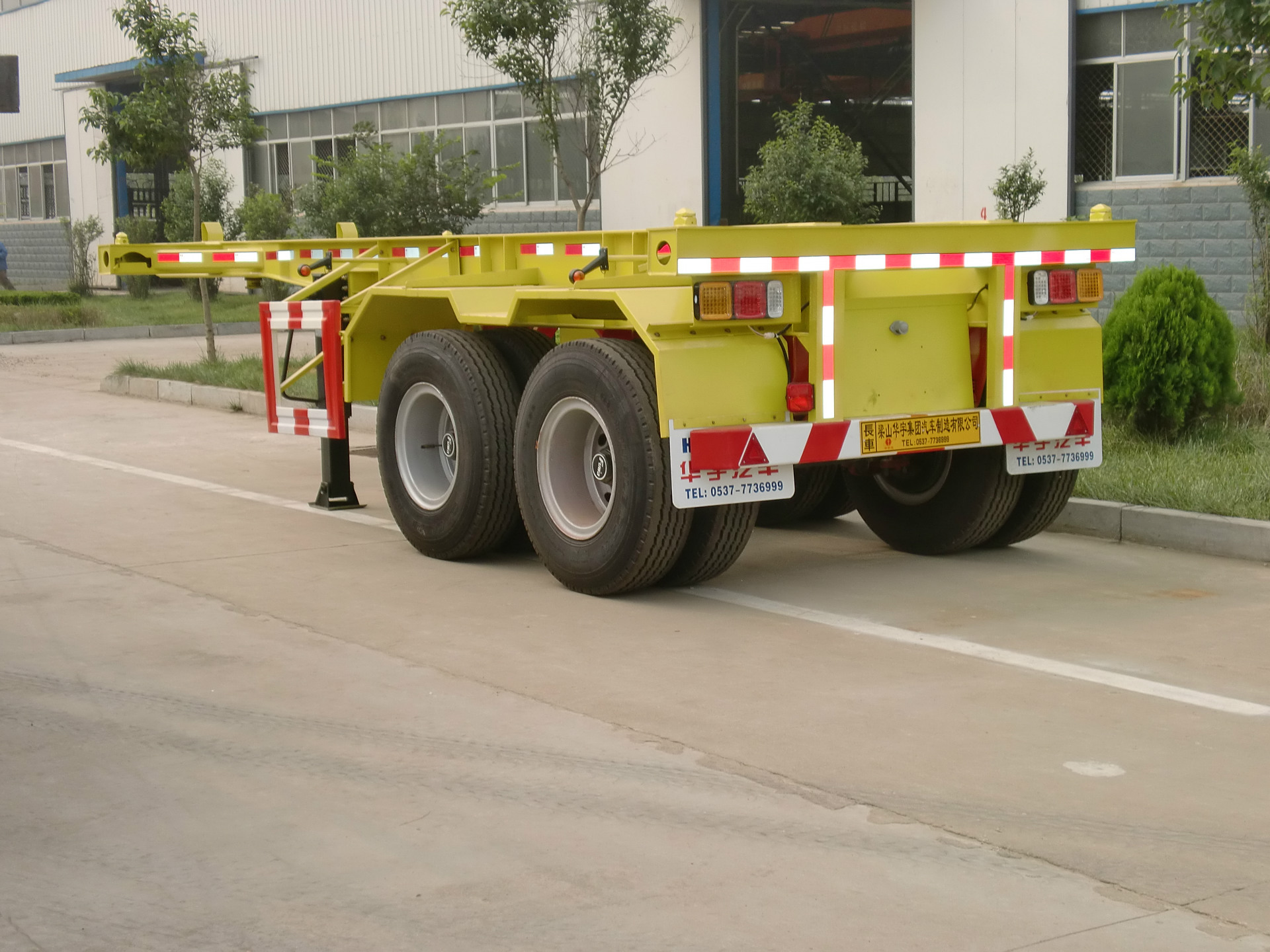 两桥集装箱20英尺短板框架半挂车