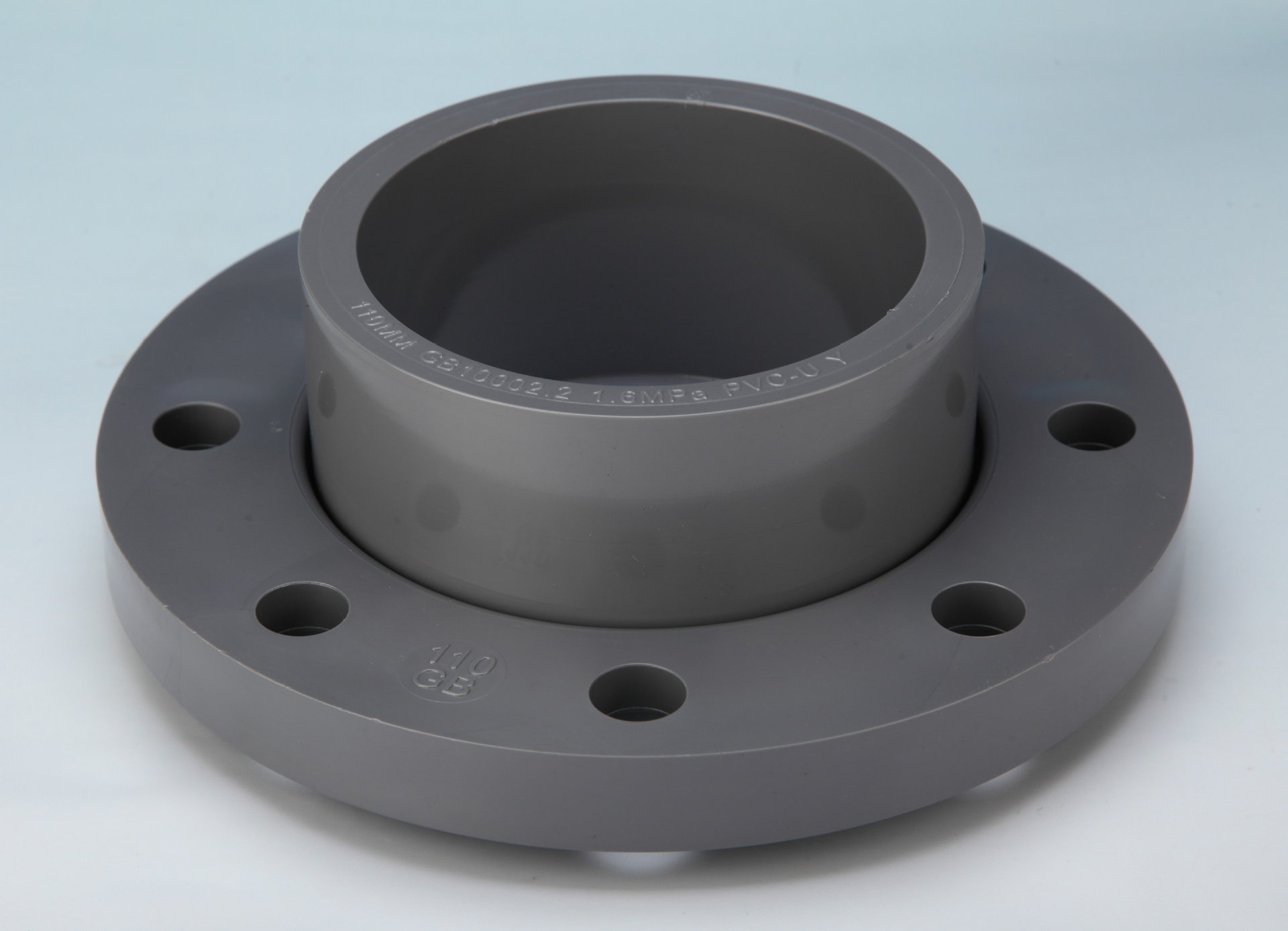 pvc国标管材管件 锚牌 upvc工业国标 法兰单片 灰色整体法兰