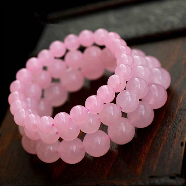 天然 粉玉髓手链 天然水晶手链 韩版手链