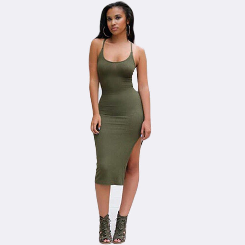 low cut backless bodycon spaghetti midi low cut backless bodycon spaghetti midi