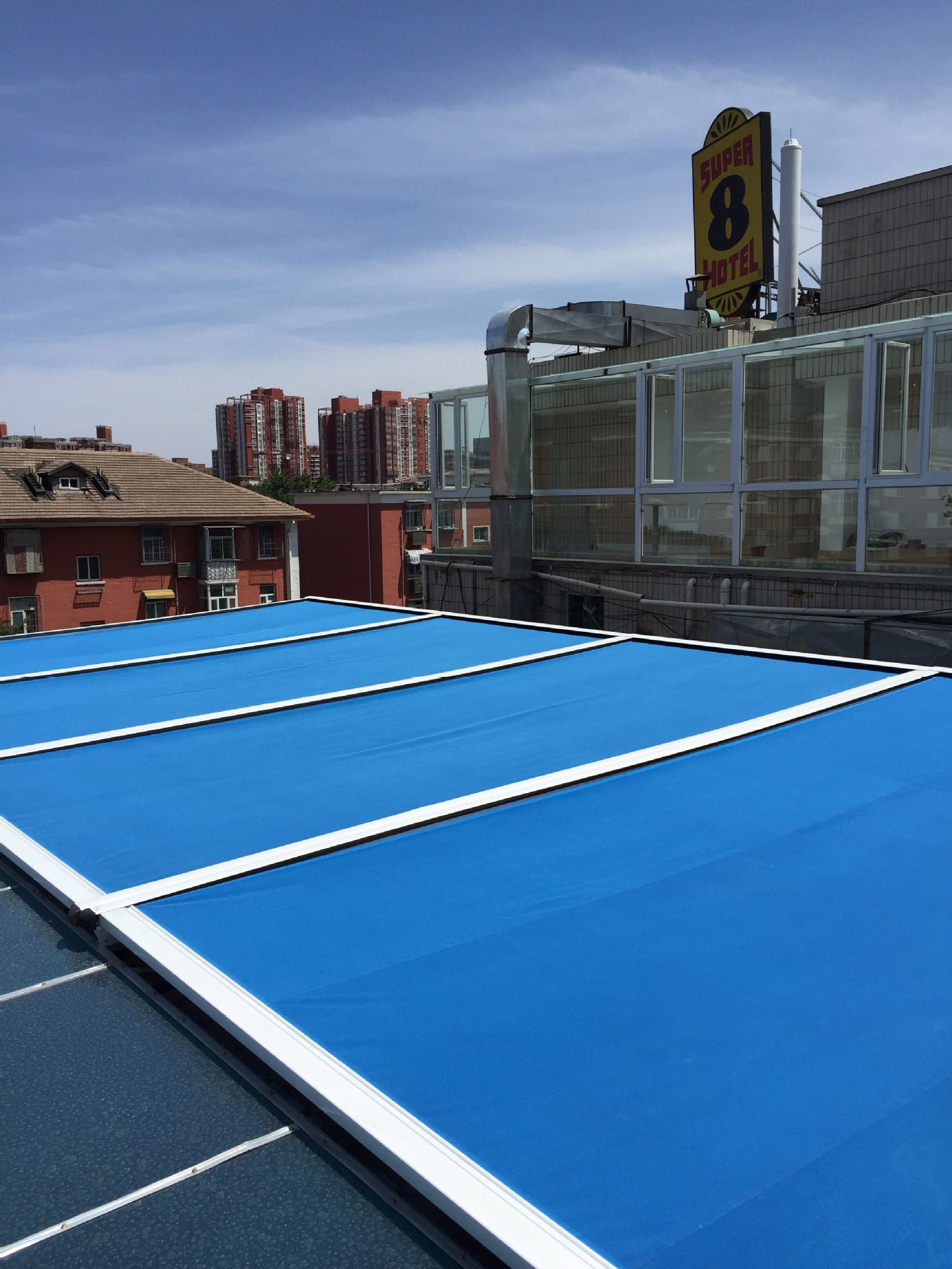 北京j定做天幕篷 阳光房遮阳蓬 电动遮阳棚 双轨遮阳篷