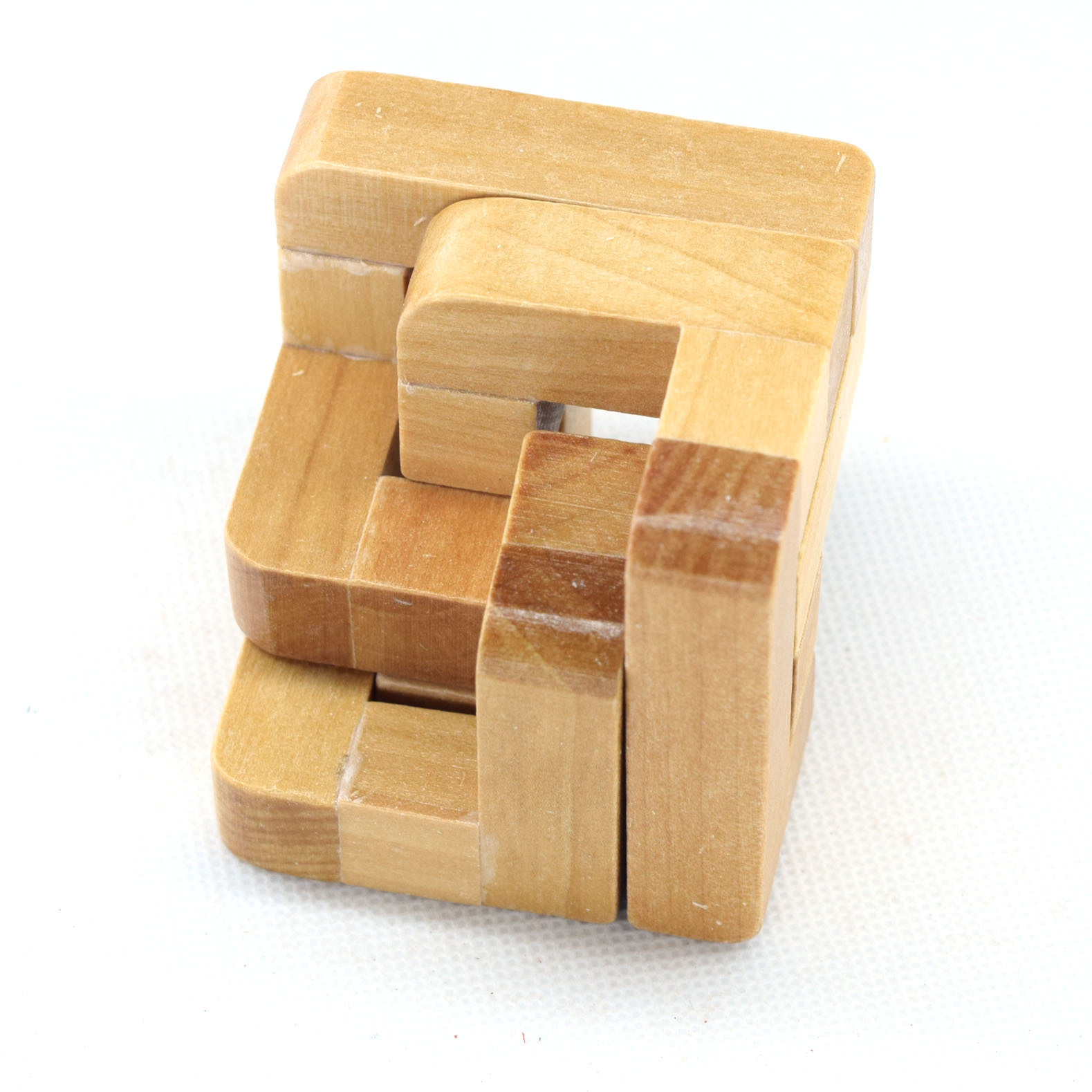 热孔明锁三人行木制玩具成人解锁小额批发鲁班锁