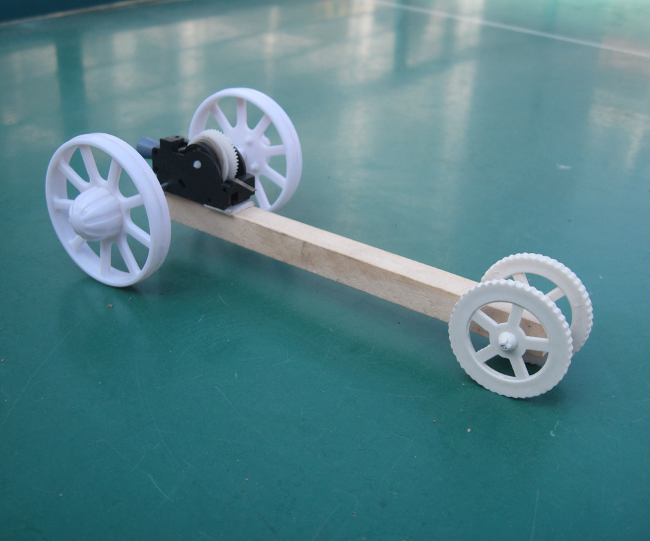 拉线回力车 手工小发条惯性回力车 科技小制作模型材 拉线小车