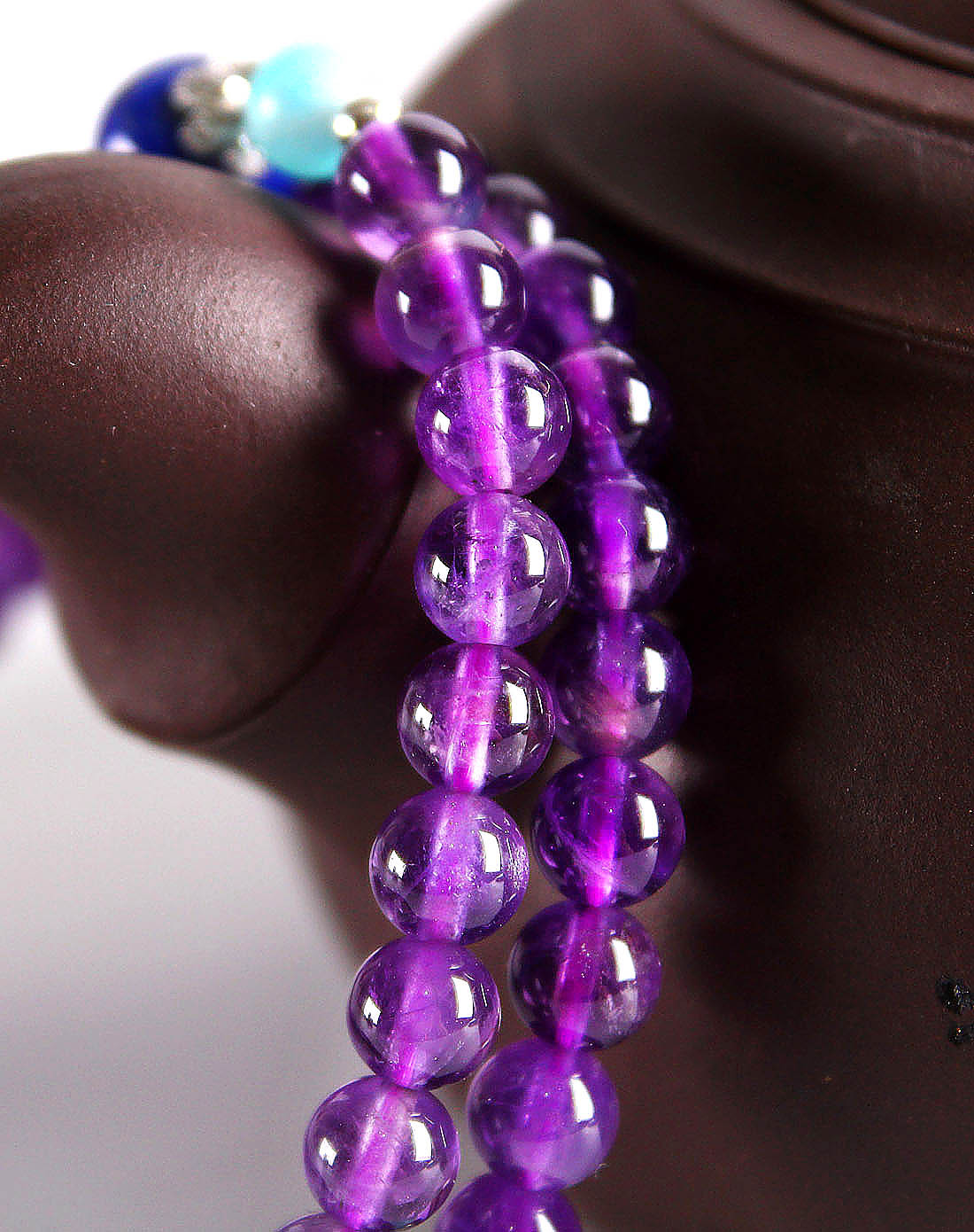 正品天然紫水晶手链 招财 辟邪 转运 旺