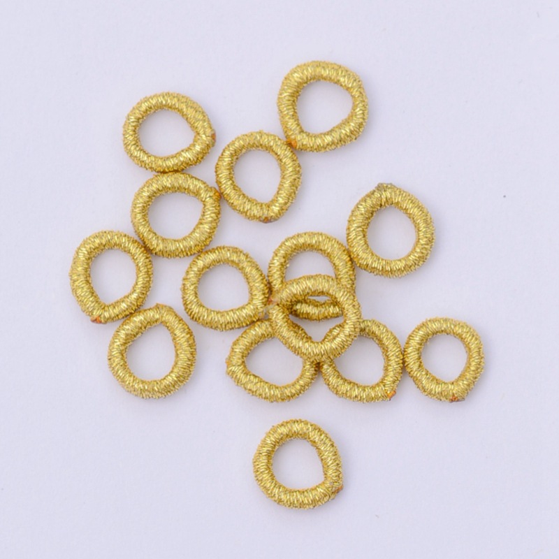 龙结手工中国结编织手工拉圈线圈手项链饰品配件金银线圈厂家批发