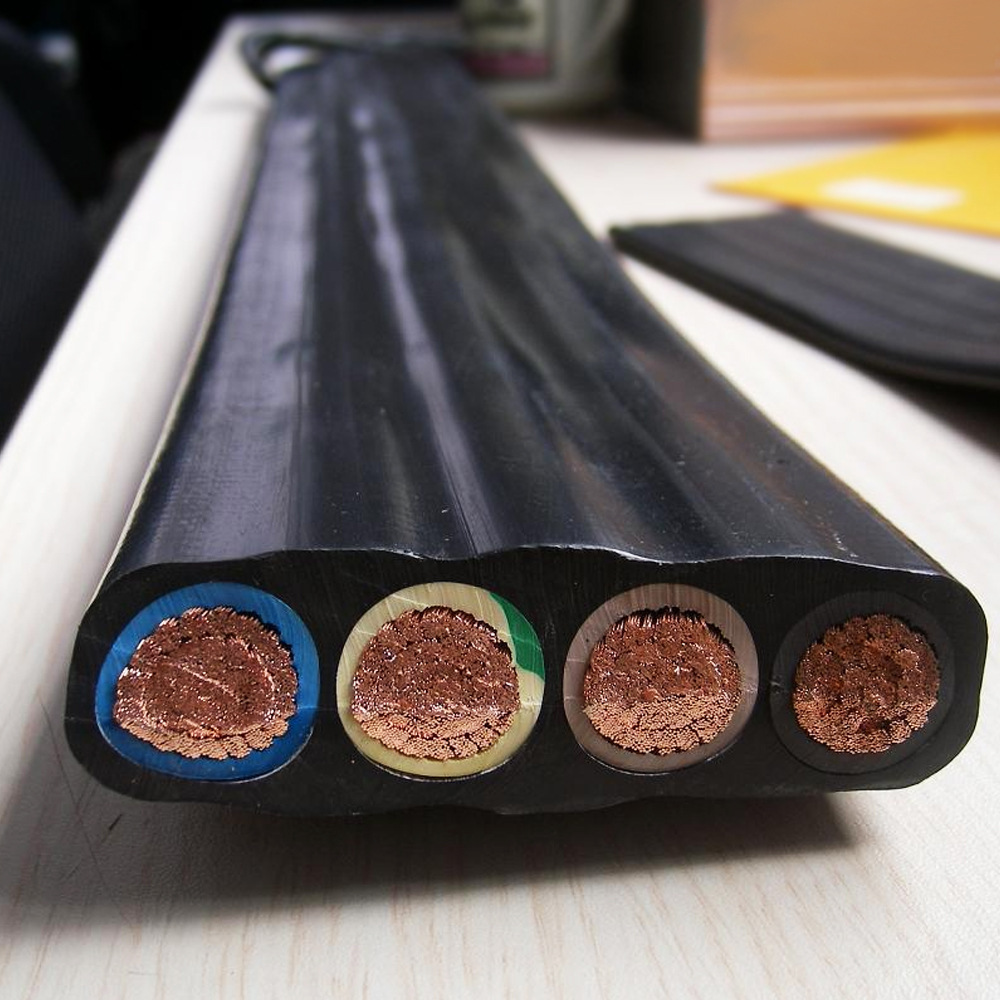 tvvb 4*25平方多股纯铜扁形聚氯乙烯护套电梯电缆