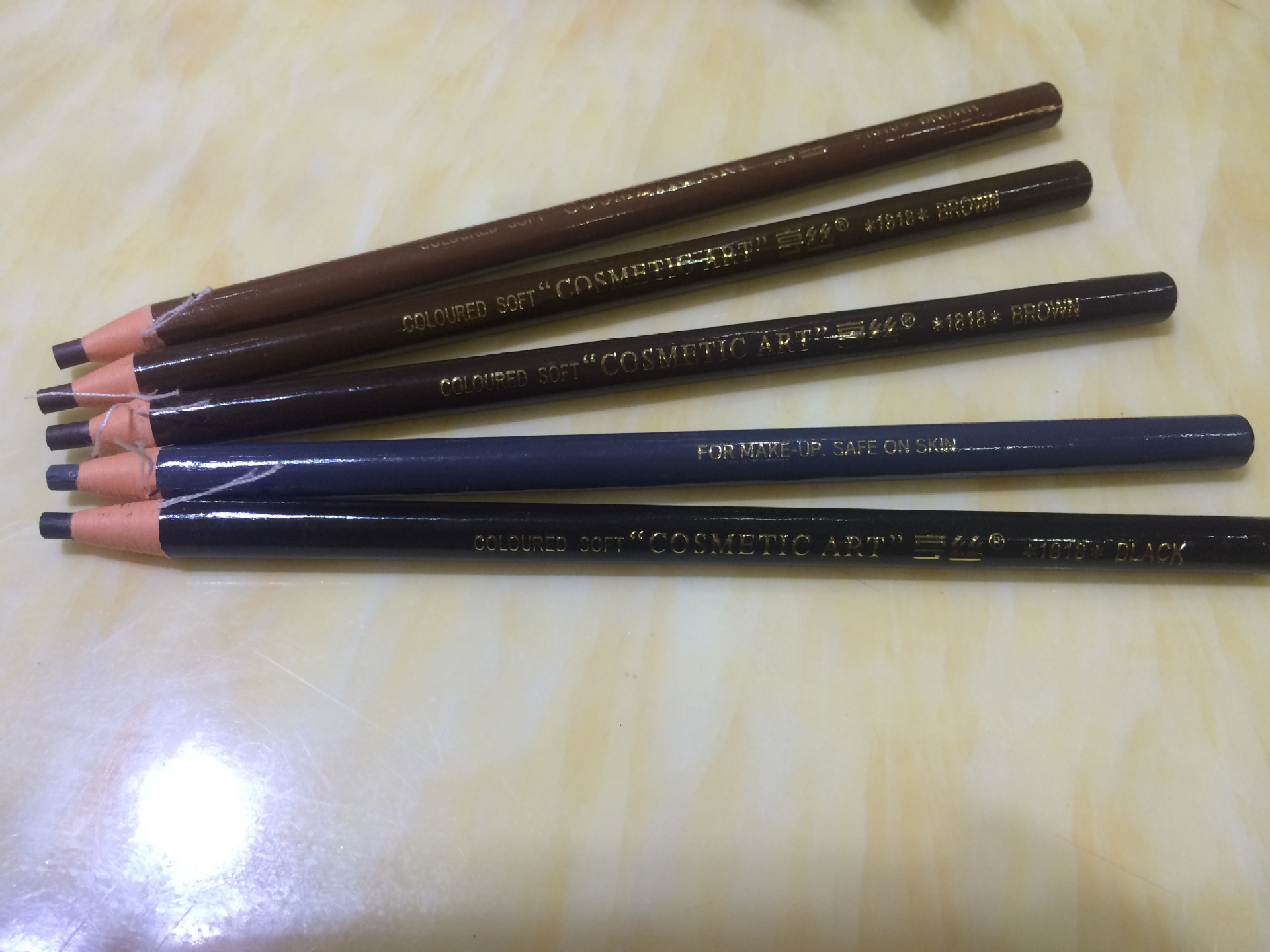 亨丝1818拉线眉笔防水防汗不晕染深咖 浅咖 黑色 灰色影楼专用