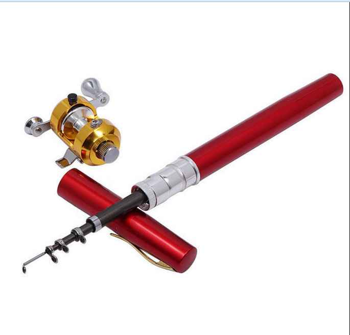 厂家正品 钢笔袖珍钓鱼杆 迷你鱼竿 便携钢笔竿 钢笔式鱼竿 鱼杆