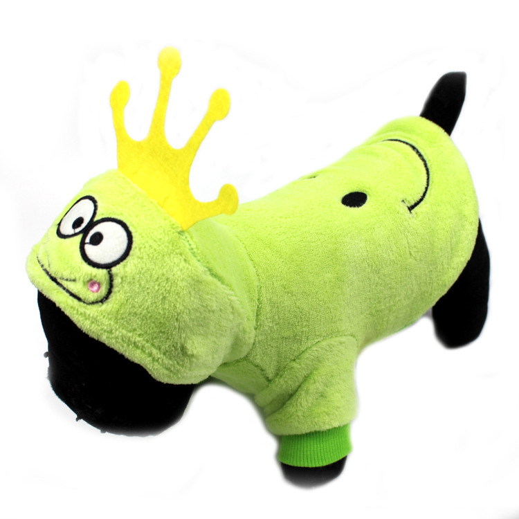 宠物衣服 青蛙变身装 珊瑚绒小狗衣服 泰迪狗衣服 宠物服装批发