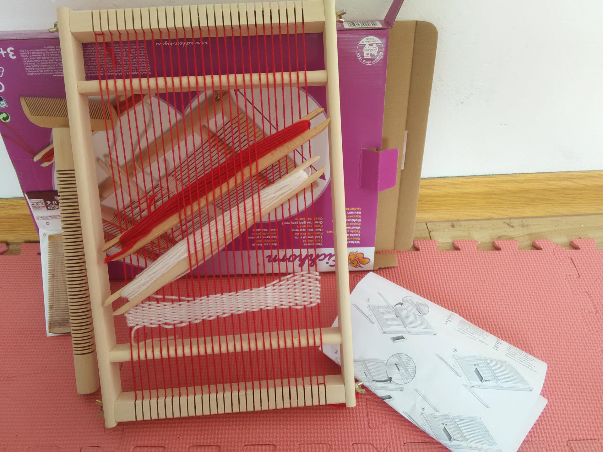 厂家直销可定做 外贸热销木质玩具 大号儿童手工织布机diy编织机