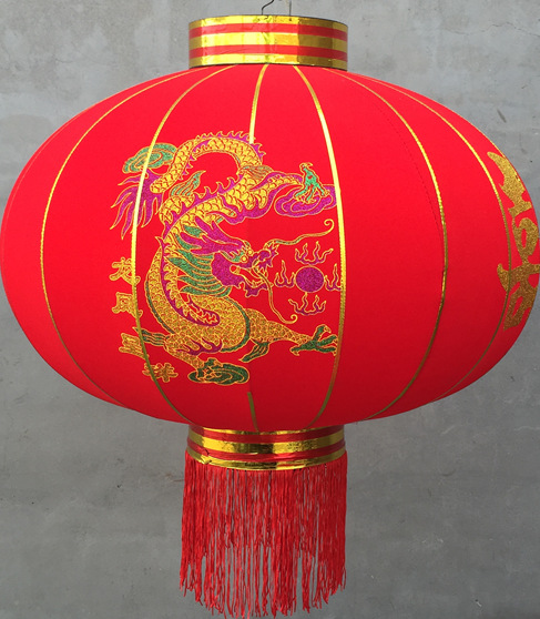 春节喜庆灯笼挂件植绒大红灯笼过年用品批发新年装饰