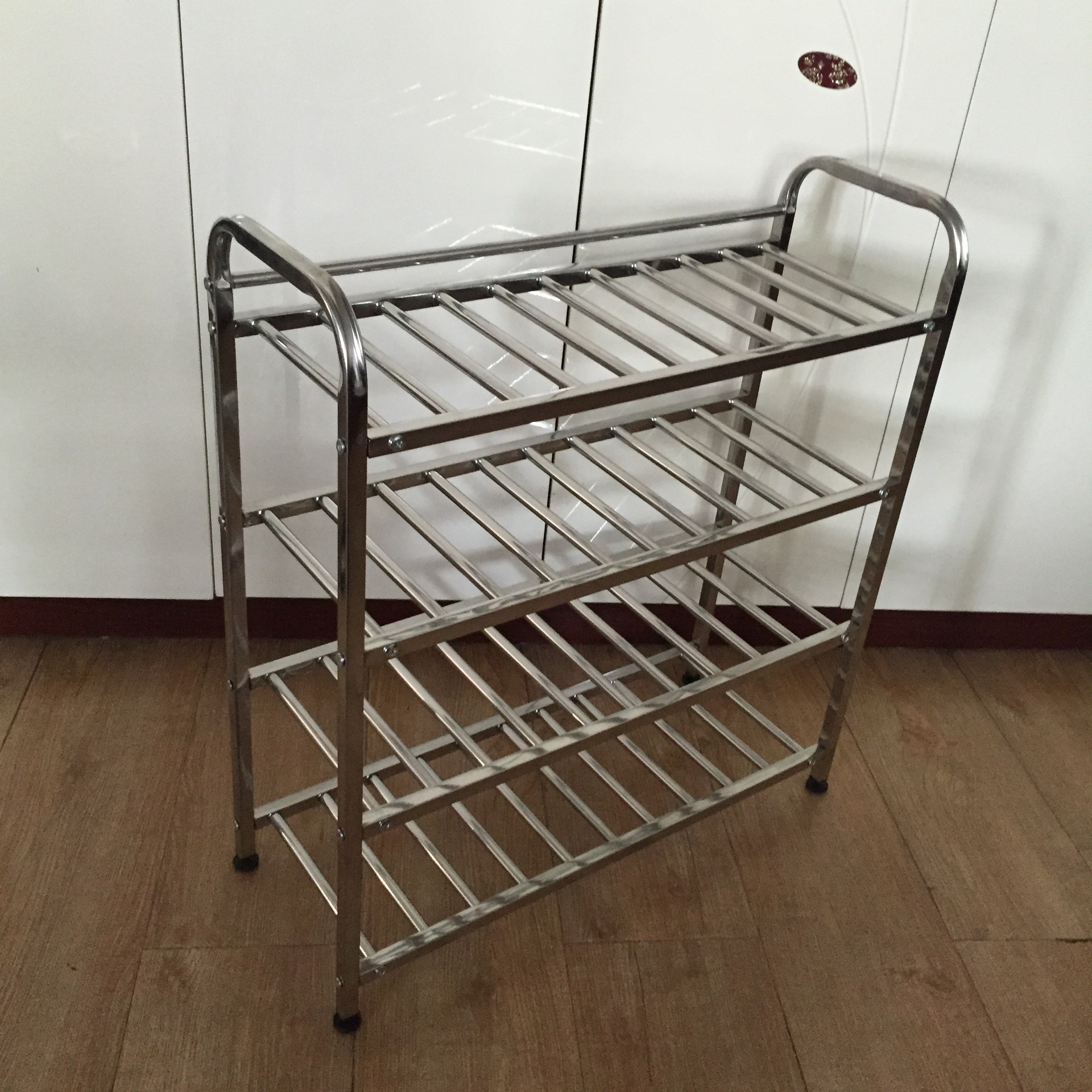 不锈钢鞋架简约现代鞋架防尘鞋子收纳架不锈钢置物架组装鞋架