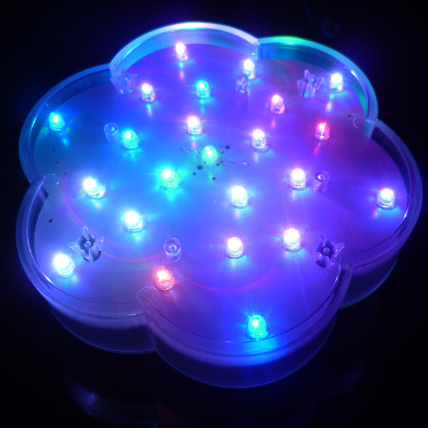 led彩色花盆观景灯,23颗led灯珠彩色蜡烛灯,防水花盆蜡烛