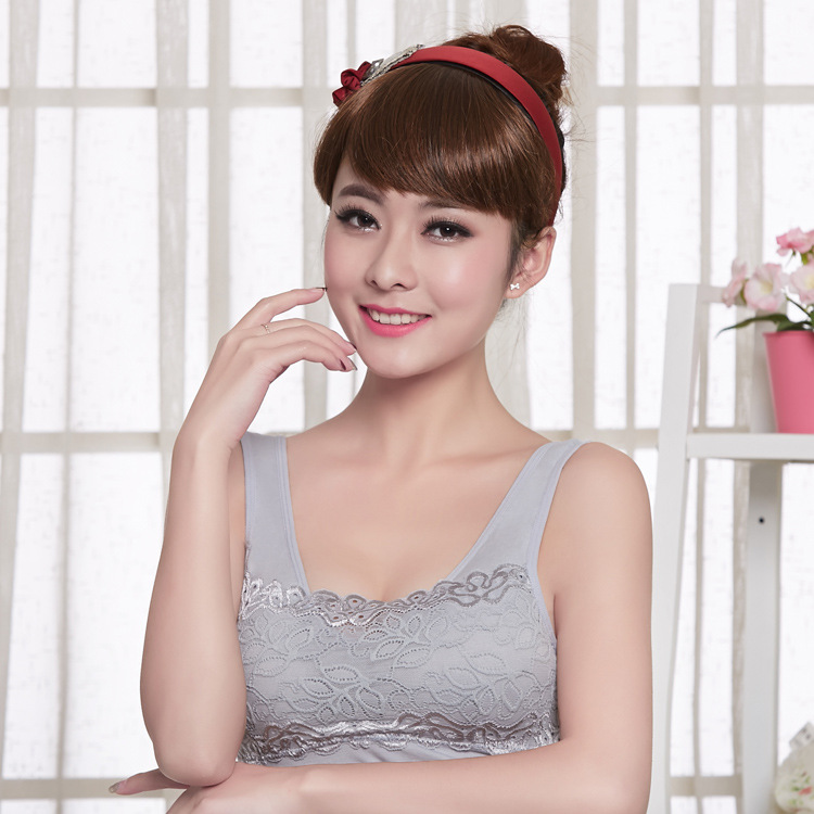 大码抹胸带胸垫防走光聚拢裹胸无钢圈运动瑜伽文胸 少女文胸