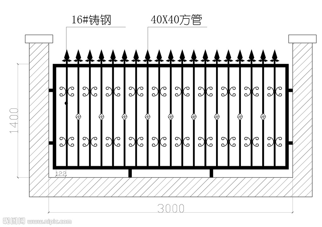 北京地区上门安装铁艺围墙护栏 阳台安全防护围栏栏杆