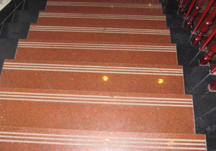 天然印度红花岗岩石板红色花岗岩可做门槛石橱柜台面