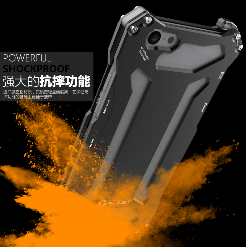 R-Just Gundam Matte Aerospace Aluminum Shockproof Metal Shell Protection Case for Apple iPhone 6S/6 & iPhone 6S Plus/6 Plus