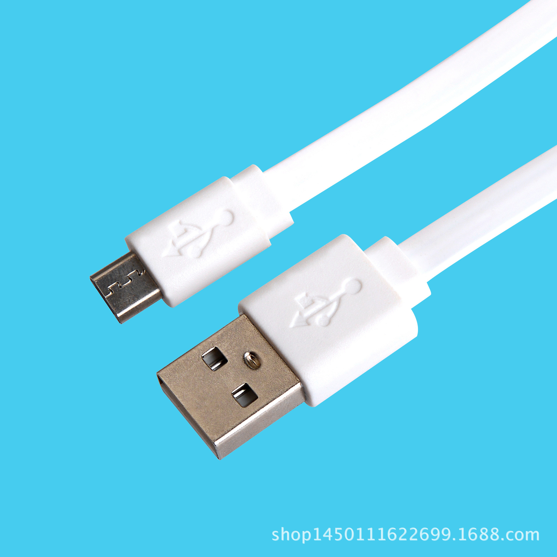 50cmusbmicro2芯面条手机充电线 0.5米安卓5p产品线移动电源配线