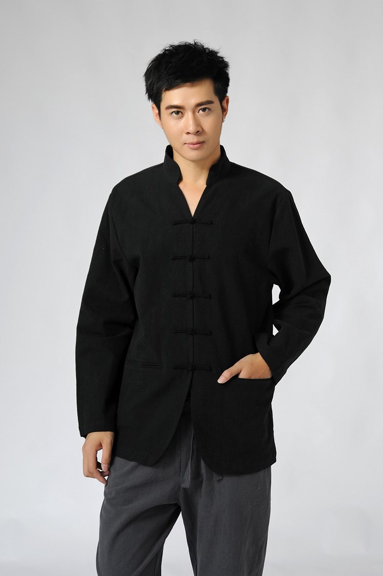 中山装衬衫 立领男士中山装衬衫 春夏秋款