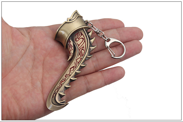 lol周边模型-英雄蓝焰梦魔魔腾指环兵器钥匙扣一件代发