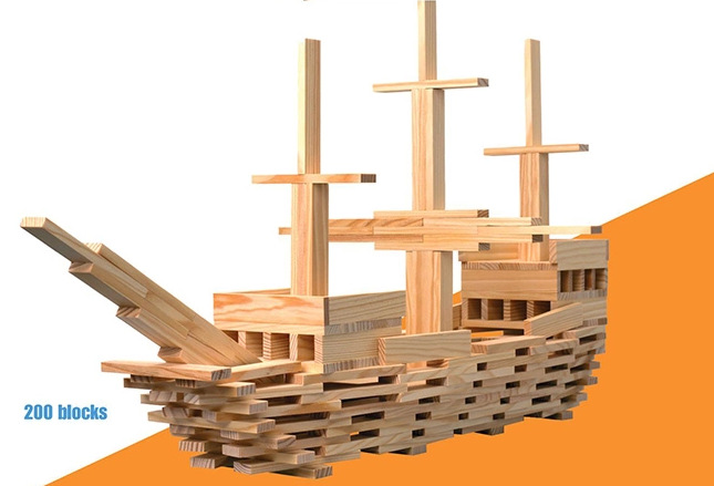 只用长条型积木能搭出什么最好有图