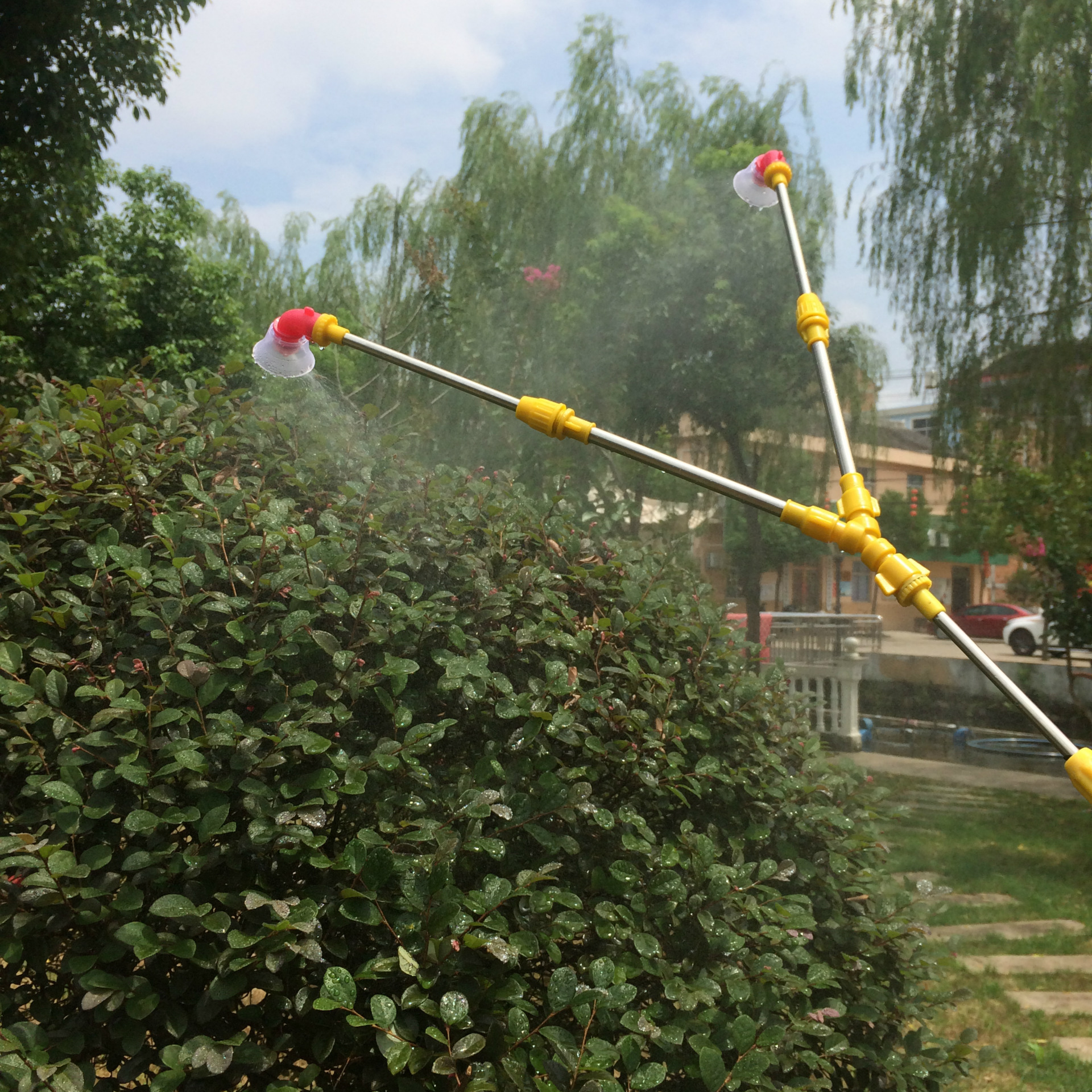 厂家直销 喷雾器v型不锈钢双龙伸缩喷杆