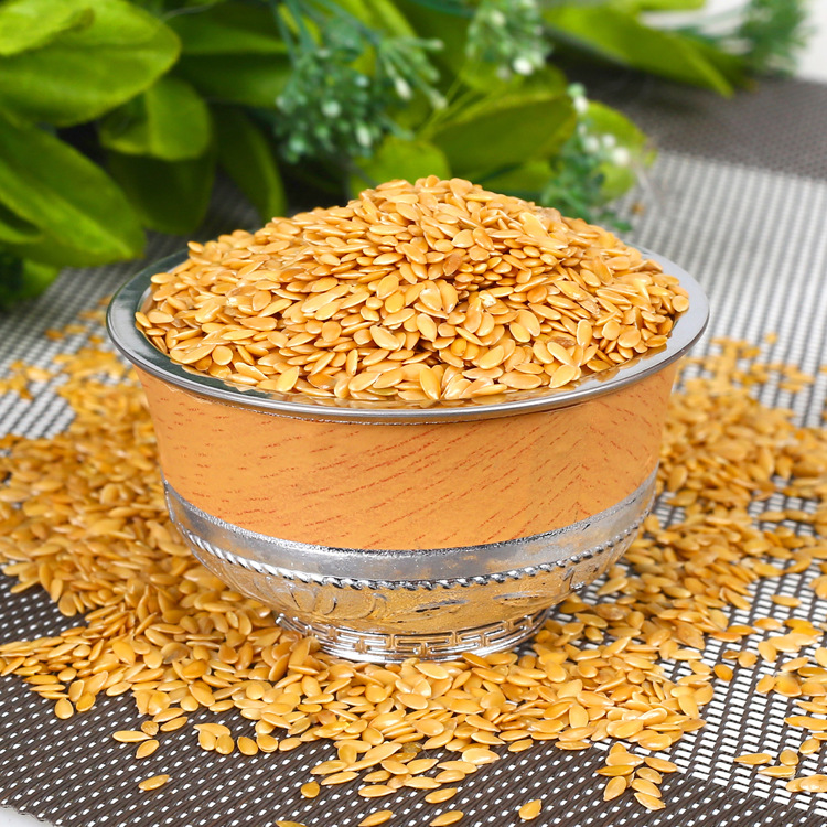 内蒙古黄金色亚麻籽 胡麻籽 亚麻仁 烘焙 磨粉 榨油原料 厂家批发