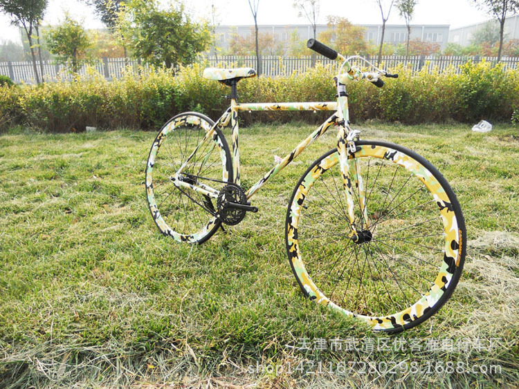 死飞车 自行车 倒刹倒骑水转印烤漆死飞固齿改活飞可按手闸学生车