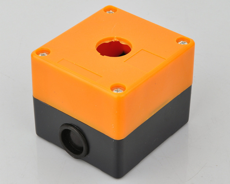 直销abs塑料开关按钮控制盒 22mm孔径单孔防水按钮盒pbx01