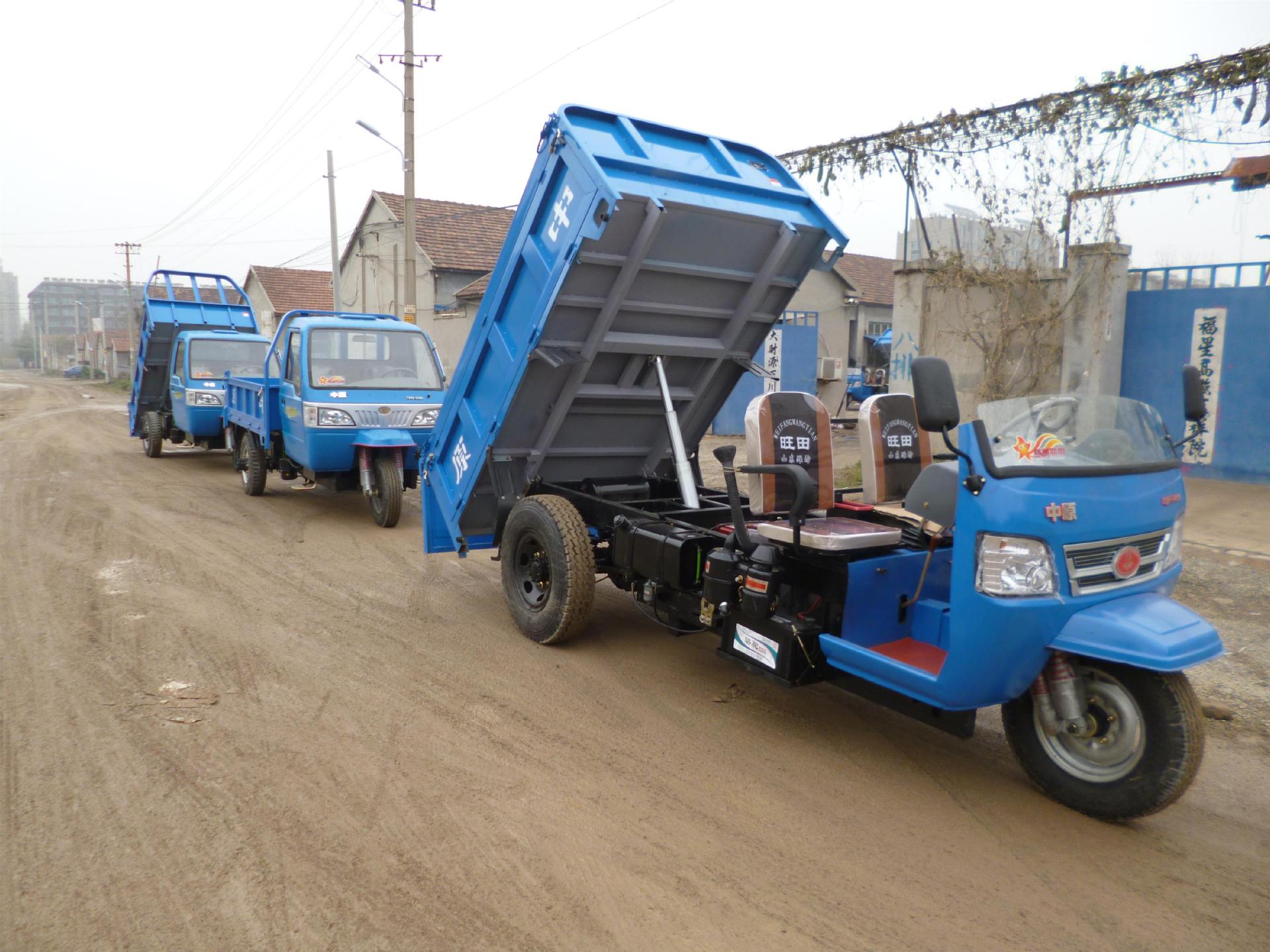 单缸柴油机,轴传动农用自卸三轮汽车,动力强劲不丢失,载重量大 - 专用