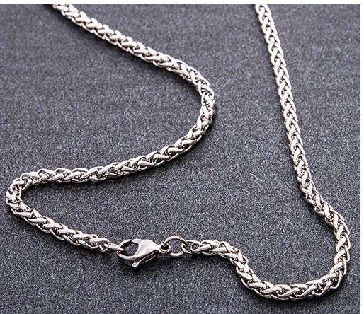 批发不锈钢男士花篮项链不锈钢饰品龙骨链欧美配链链子外贸配饰