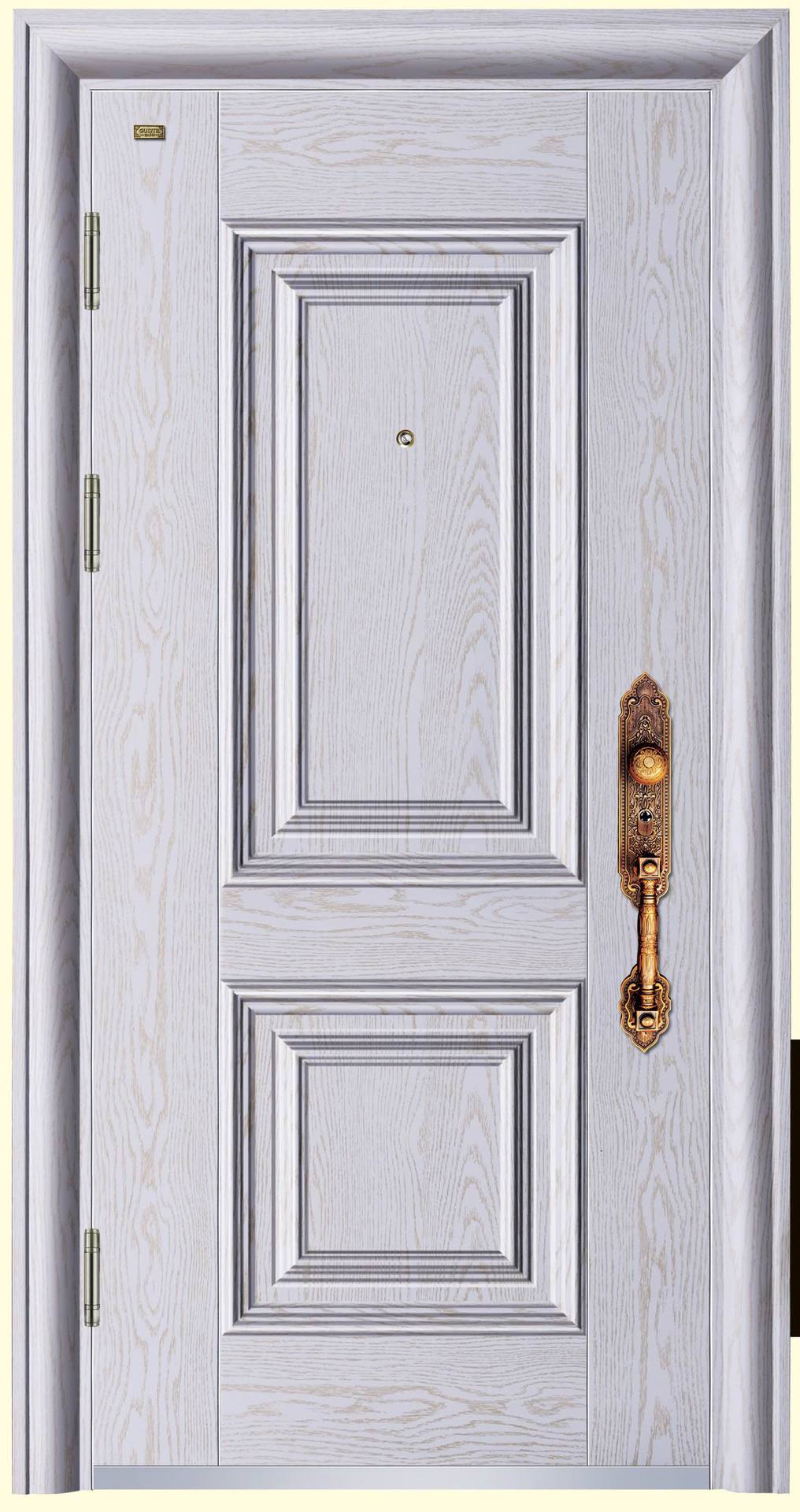 白色室内门甲级防盗门福代门业拼接门(gst-120)白橡木