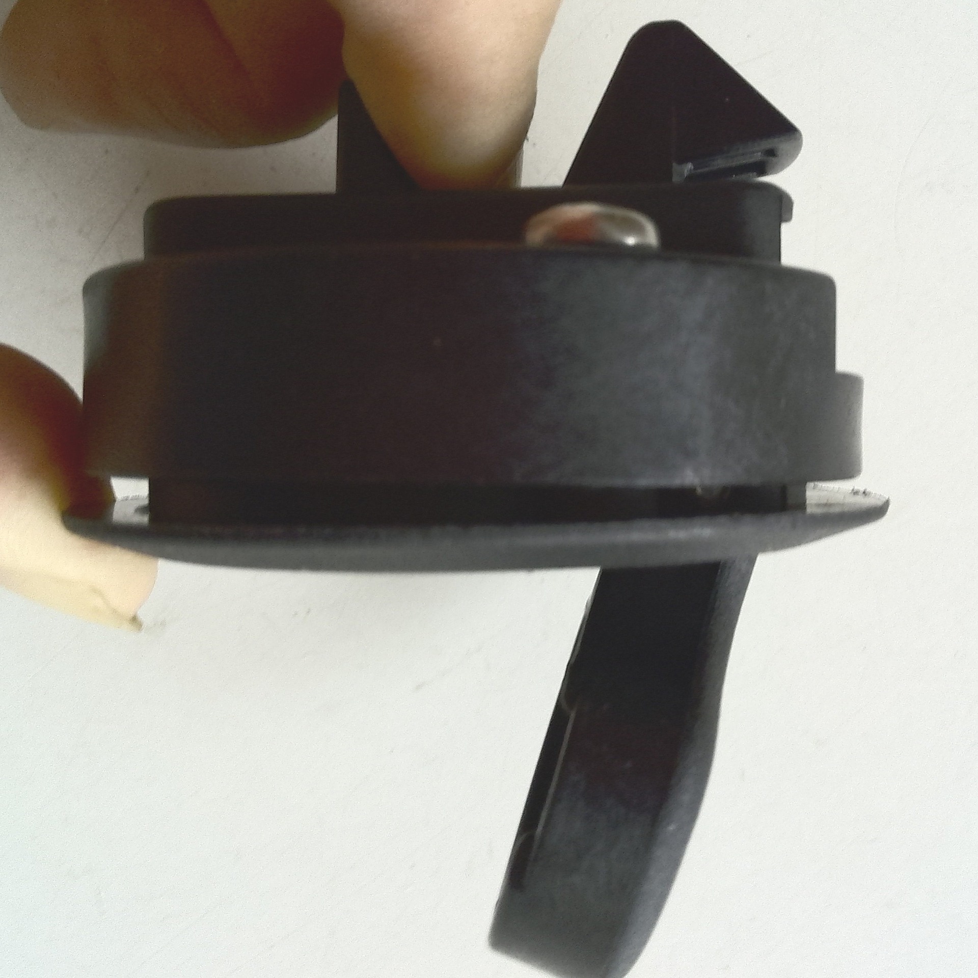 拉动式平面塑料扣锁 按压式门锁dk619-2pa 埋入式圆形塑料平面锁