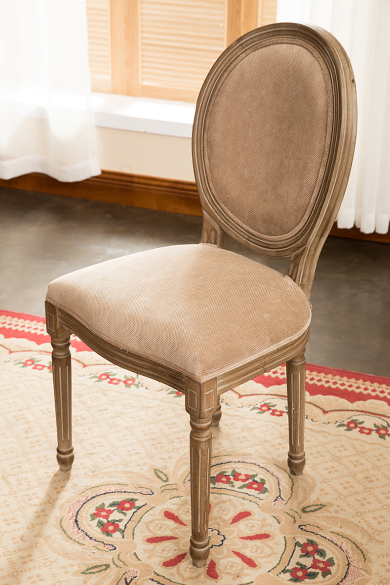 客厅书房圆脚欧式高档无把手实木吧椅 桦木