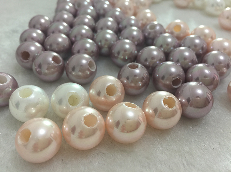 【灯火阑珊】14mm珍珠母贝散珠大孔珠饰品配件多色可选现货批发