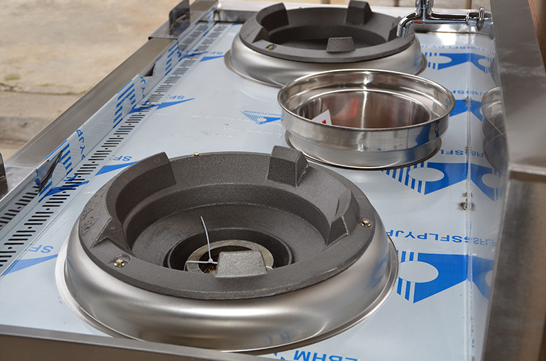 厂家直销吉利达不锈钢双炒单温高效能灶酒店饭店学校专用炉具1.3m