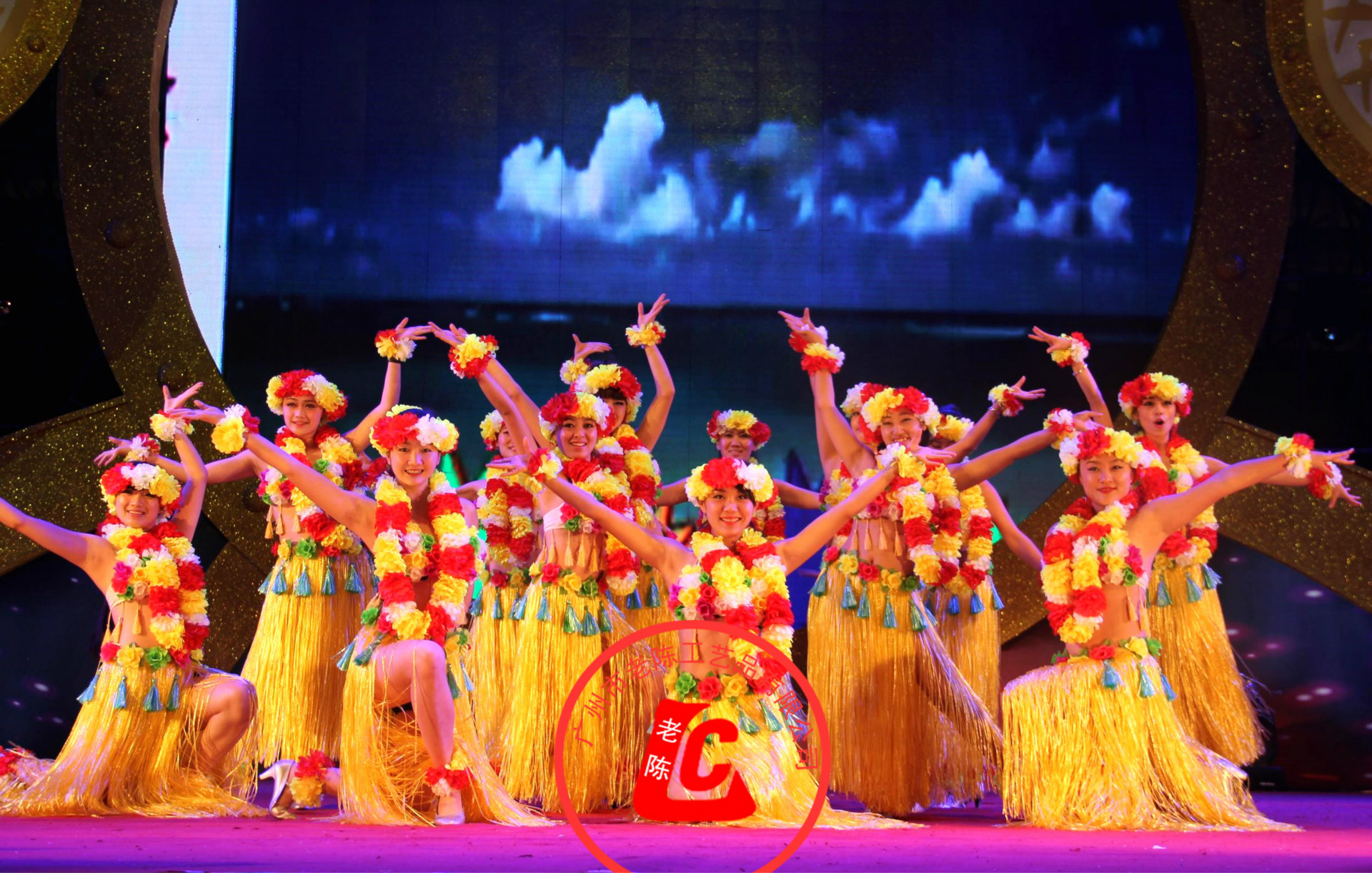 弹性舞蹈草裙儿童成人夏威夷草裙舞服装表演套装