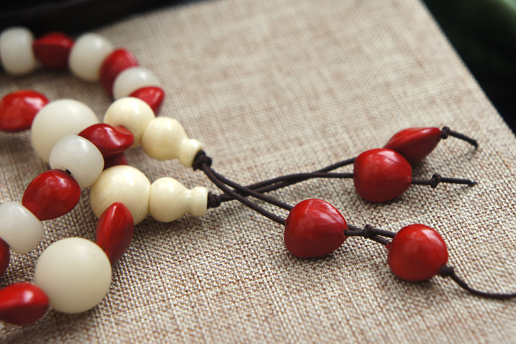 天然红心相思豆菩提 白菩提根情侣款手串血菩提手链批发