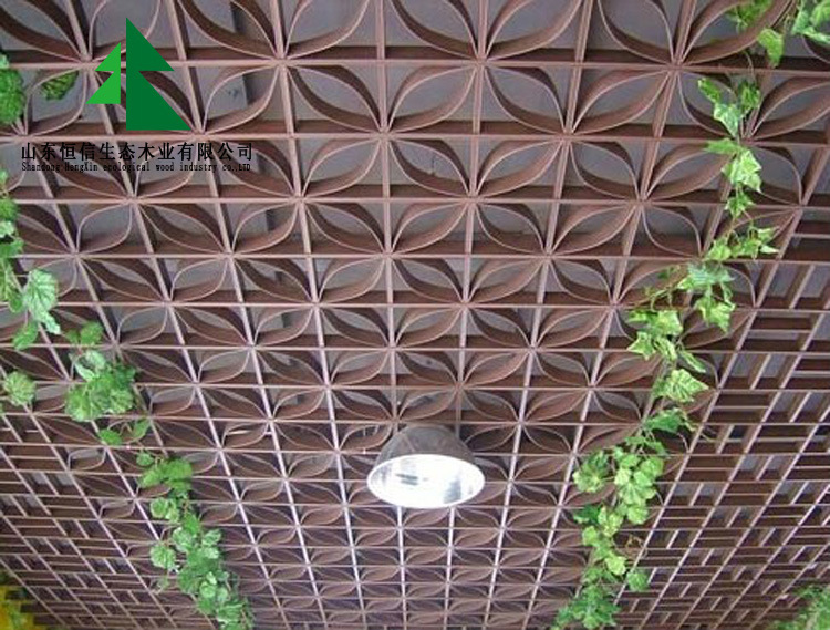 木格栅吊顶 格栅天花 51*16方木 木塑格栅 生态木方条 吊顶装饰