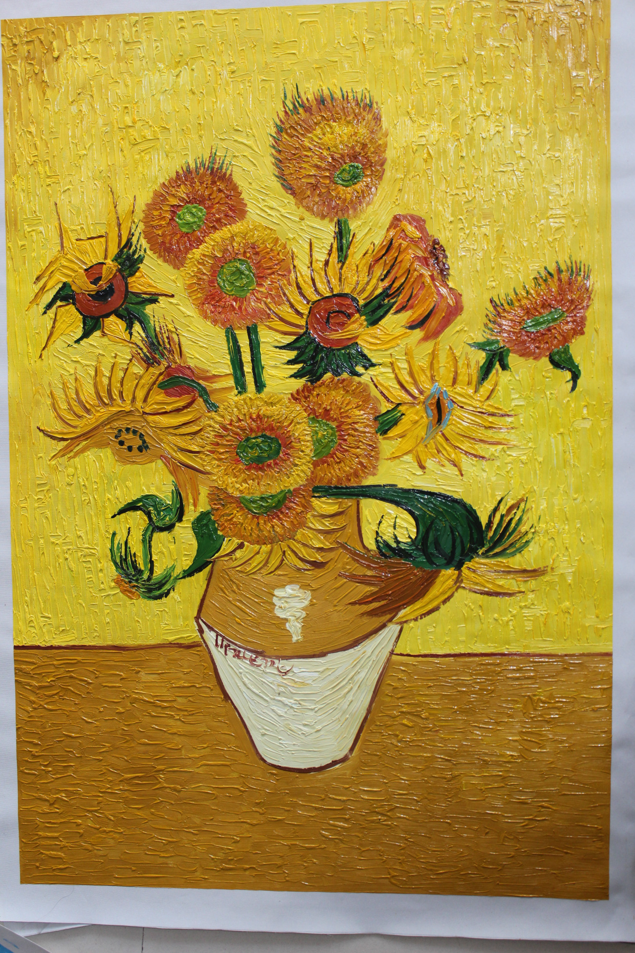 手绘动物油画紫藤孔雀 酒店会所别墅大型壁画定做 厂家直销