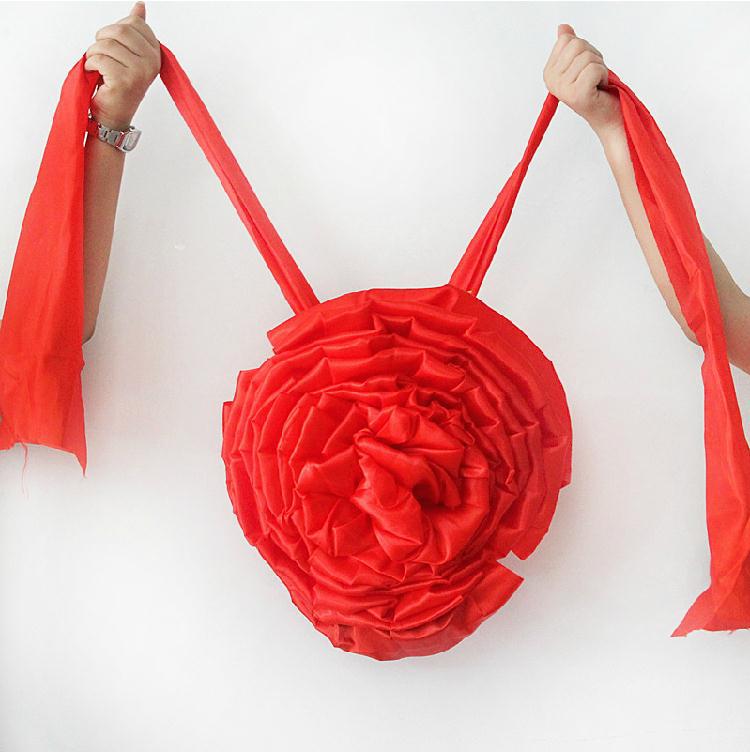 婚礼场景布置开业剪彩光荣花 结婚婚车副车大红花绸缎大花球25