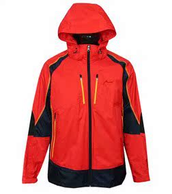 韩版新款春秋冬男款户外登山服拼色连帽单冲