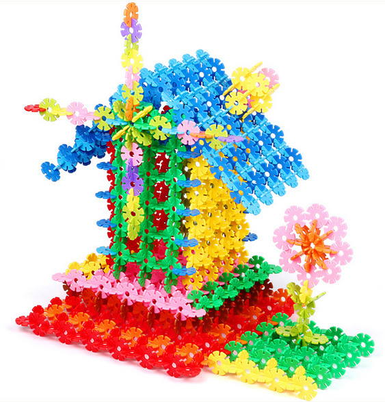 中号雪花片 直径3.3 厚度0.26cm 益智玩具 200片一包-积木