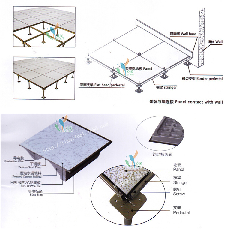 防静电地板安装工艺图片