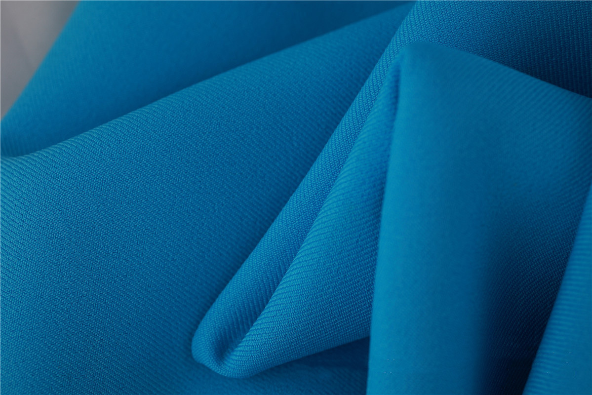 涤纶四面弹100d双面斜纹小西装休闲套装面料服装家纺面料防水布料