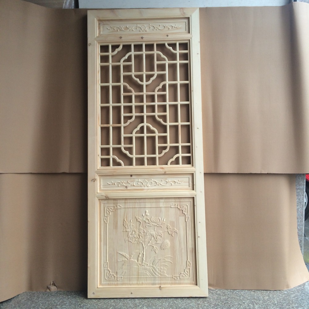 厂家直销 东阳木雕 实木花格门 仿古 厨房 卫生间套装门