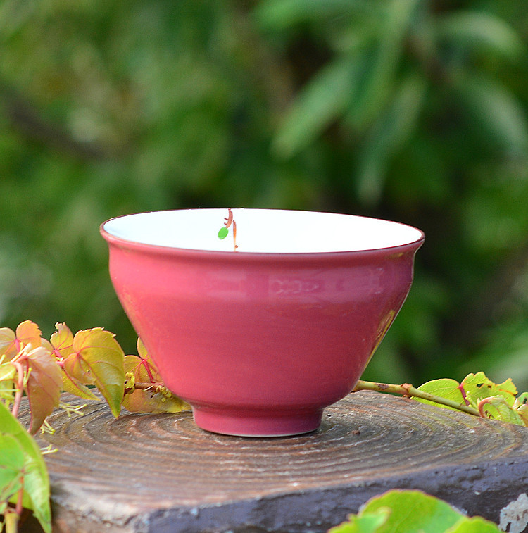 景德镇手绘茶杯五彩茶具陶瓷色釉品茗杯功夫茶普洱单杯手工主人.